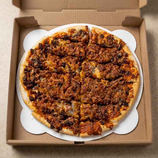 Bacon Double Cheeseburger Pizza.